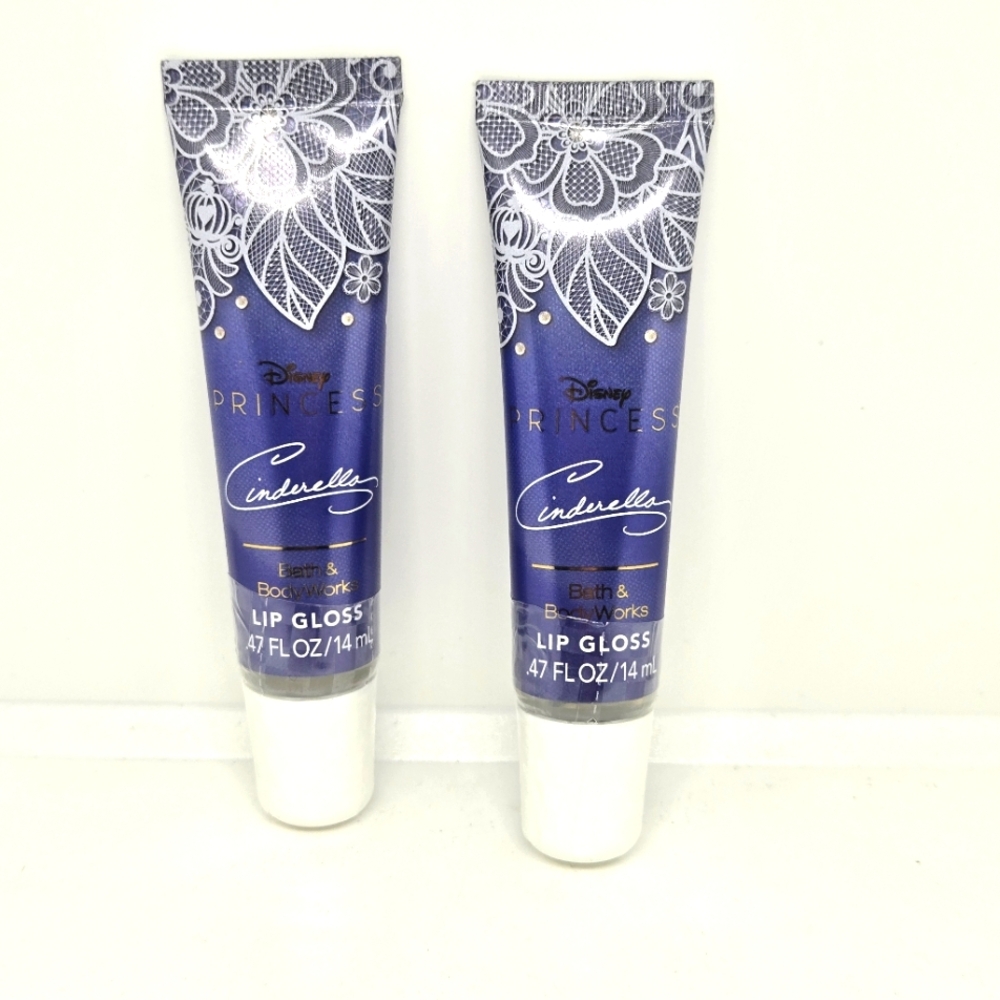 Disney Blue Lip Balm Gloss Lot Of 2
